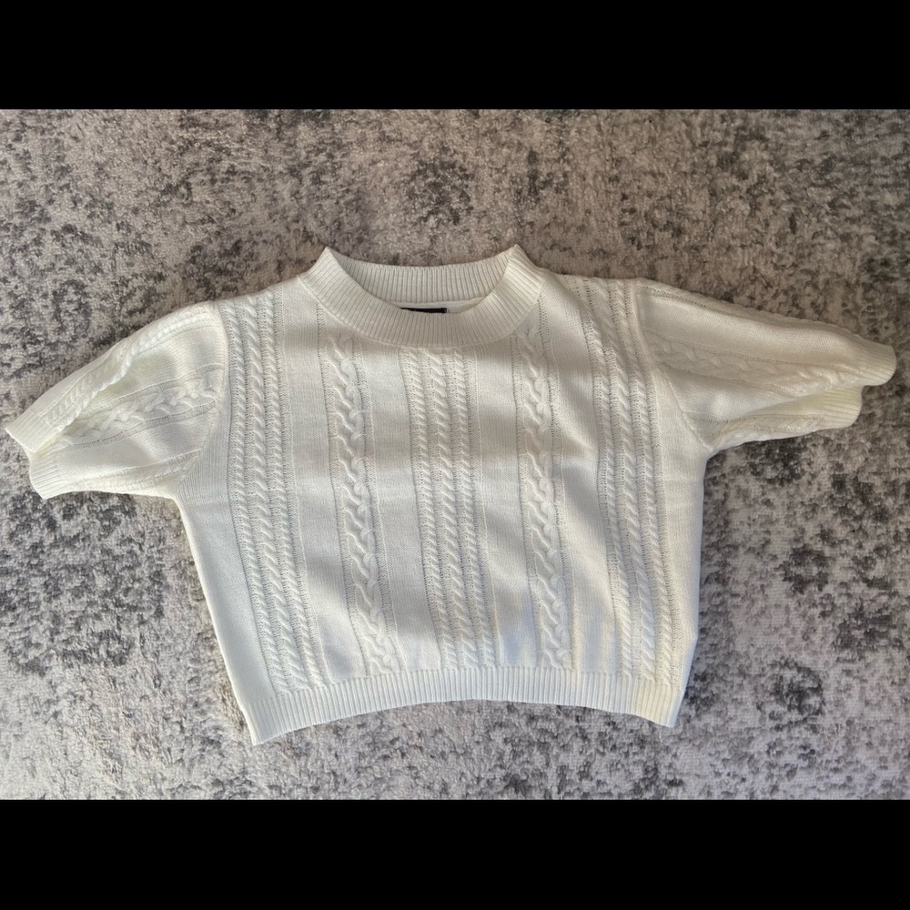 SHEIN cable knit sweater. Shirt sleeve.